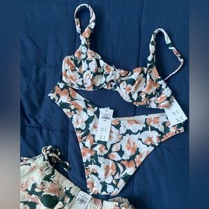 NWT Abercrombie & Fitch Bikini Set with Coverup Skirt